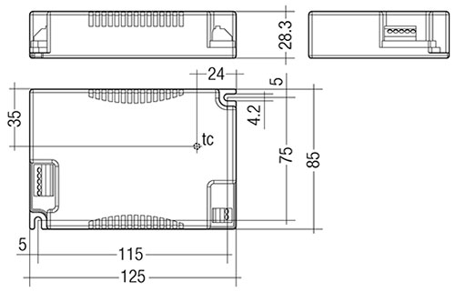 60W 900-1750mA flexC C EXC Constant Current LED Driver 28000696  Tridonic LC